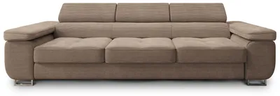 Produktbild von Sofa MOSINE Beige Kordstoff mit Schlaffunktion, Wohnzimmersofa, Couch, Soffa, Bettsofa, Couchgarnitur- Beige, POSO 02