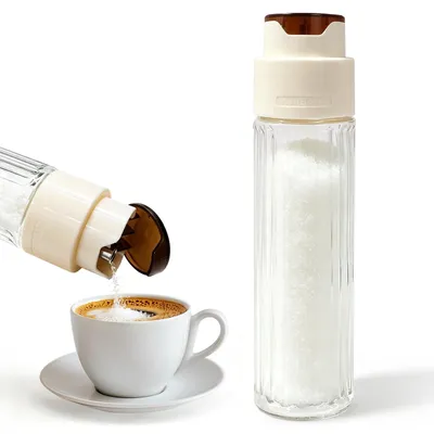 Zuckerstreuer Glas 500 ml mit automatischem Deckel