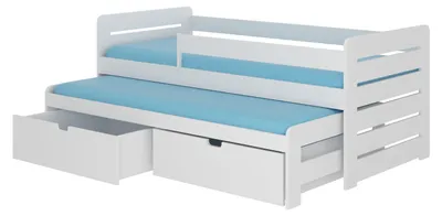 Obrázek produktu pro Dětská dvojlůžková postel se zábranou 80x180 DANRINA - bílá