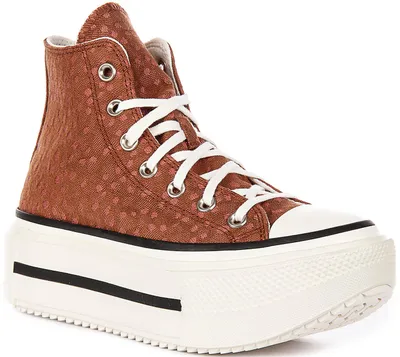 Image de Converse A17883C Double Stack, imprimé daim marron – 5,5 UK - 38 EU - 5,5M/7,5F US / Marron