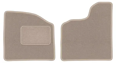 Productafbeelding van Velours voormatten voor Microcar Virgo – 2-delig, beige, op maat – Wielganizator LUX