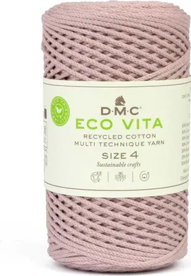 Immagine prodotto di DMC Eco Vita-4 – Filato di cotone composto per l'80% da cotone riciclato e per il 20% da poliestere (Colore 41)