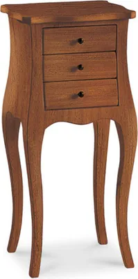 Immagine prodotto di Milani Home - cassettiera stretta in legno massello, tinta noce, 34 x 31 x 72 cm
