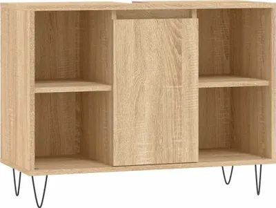 Obrázok produktu pre vidaXL Kúpeľňová skrinka Sonoma Oak 80x33x60 cm Materiál dreva