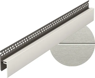 Obrázok produktu pre VOX KERRAFRONT Horné vetranie – ventilačný profil pre fasádne panely – PVC – odolný voči UV žiareniu – 3,00 m – perleťovo sivá