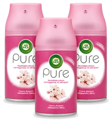 Obrázok produktu pre 3 kusy náplne do automatického osviežovača vzduchu Air Wick Freshmatic Max – vôňa čerešňových kvetov – 250 ml – výhodný balík