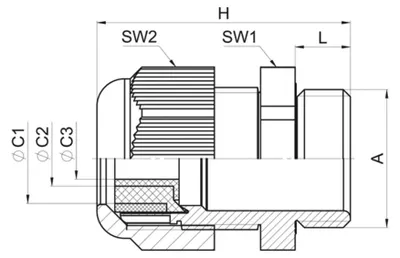 Productafbeelding van KKA-M16x1,5, zwarte, ATEX-gecertificeerde kabelwarting, materiaal PA6, geschikt voor Ex-e en Ex tD toepassingen, conform A21, categorie 2G en 2D, voor gebruik in zones 1, 2, 21 en 2