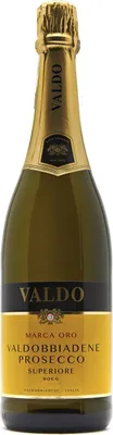 A bottle of Valdo Prosecco.