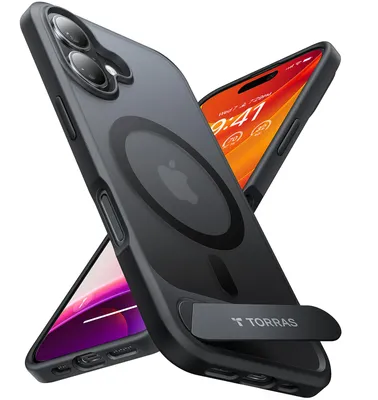 Produktbild von Torras – Pstand MagSafe Hülle für iPhone 16 Plus – schwarz