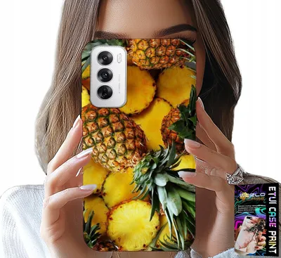 Produktbild von Hülle für Oppo Reno12 5G - Ananas-Motiv, Schutzhülle + Schutzfolie