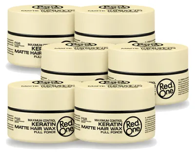 Immagine prodotto di 6 x Cera modellante opaca per capelli Red One Keratin - Fissaggio forte - 150 ml - Confezione vantaggiosa - 6 pezzi