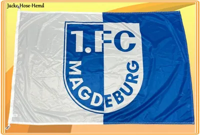 Produktbild von Fahne 1.FC Magdeburg Flagge Mastfahne Hissfahne Blau Weiß Logo Gr: 150x100
