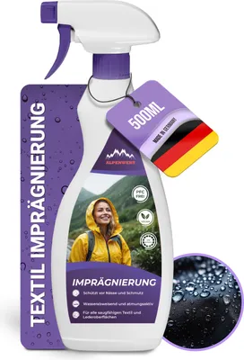 Produktbild von Textil Imprägnierspray Imprägnierung 500ml für Textilien Outdoor, Schuhe, Skibekleidung, Zelte uvm. Outdoor