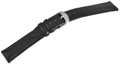 Produktbild von Steinmeister Uni ErsatzArmband LB0031 Ersatzarmband aus Echtleder - Schwarz - genäht - 12 - 26 mm Stegbreite