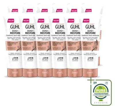 Productafbeelding van 12 x Guhl Bond+ Restore Conditioner - 200 ml - Grote verpakking - 12 stuks