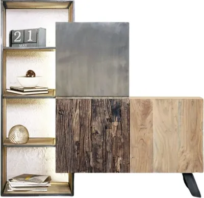 Produktbild von CITY Highboard mit 3 Türen / Regal / Licht