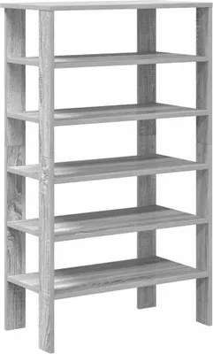 Zdjęcie produktu dla vidaXL Stojak na buty szary Sonoma 61x32x105 cm Materiał drewnopochodny