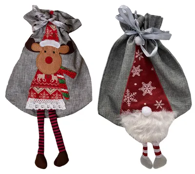 Image de 2 sacs cadeaux Sacs cadeaux Père Noël Elan