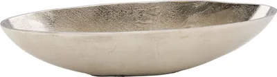 Obrázek produktu pro Hliníková designová miska stříbrná - malá / 34 x 11 cm - kovová dekorace na stůl ve tvaru lodi