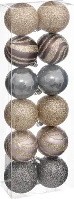 Produktbild von Weihnachtskugeln, mehrfarbig, Ø 4 cm, 12er-Set