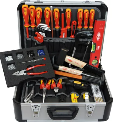 Produktbild von FAMEX 436-10 Elektriker Werkzeugkoffer mit Profi Werkzeug Set - PROFESSIONAL