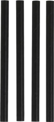 Produktbild von Set mit 48 Excellent Houseware-Strohhalmen, Papier, 12 cm, schwarz