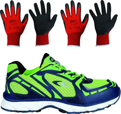 Produktbild von Cofra Sicherheitsschuhe NEW MATRIX LIME S1 P SRC Größe 40 inklusive 2 Paar Arbeitshandschuhe Größe 9 & 10