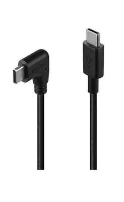 Produktbild von LINDY USB 2.0 Typ C Kabel, 90° gewinkelt 1m