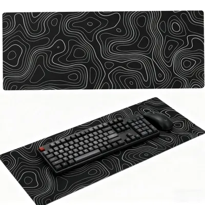 Immagine prodotto di Tappetino per mouse da gaming, formato XXL (90 x 40 cm), base in gomma antiscivolo, confezione da 2 pezzi, ergonomico, superficie morbida, tappetino per mouse