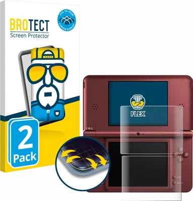 Produktbild von 2x BROTECT Fullscreen Schutzfolie für Nintendo DSi XL Displayschutz Folie Fullcover Klar Transparent