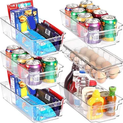Produktbild von Famanu Kühlschrank Organizer - Set mit 6 Aufbewahrungsboxen