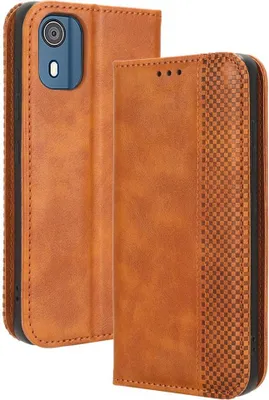 Produktbild von Nokia C02 Hülle - Coverup Vintage Style Klapphülle - Braun