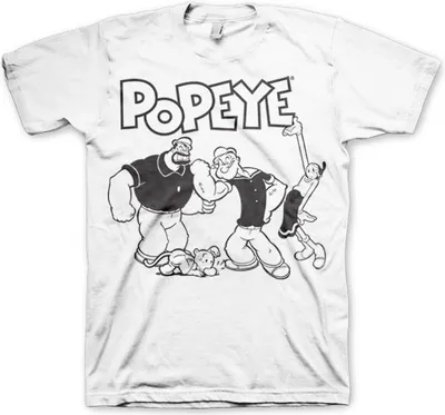 Produktbild von Popeye Group T-Shirt - X-Large - White