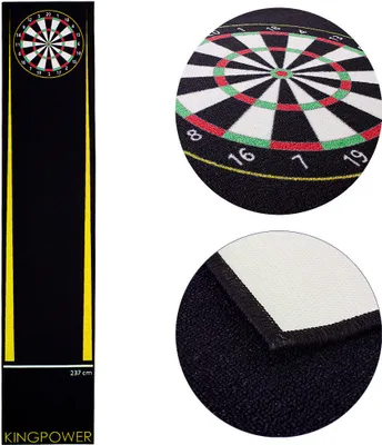 Produktbild von Dart Darts Teppich Dartteppich Dartmatte 290x60 cm Steeldart Dartpfeile Dartboard Zubehör Abwurflinie Schutz Gummi Dartscheibe verschiedene Designs Kingpower, Design:Design 07