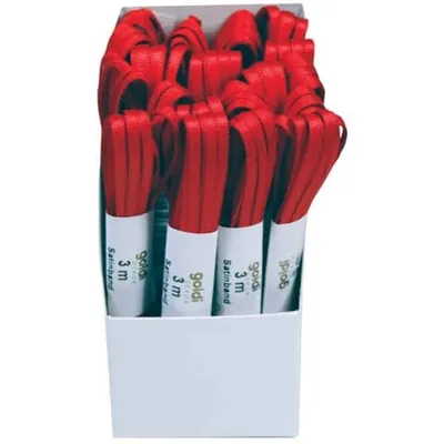 Produktbild von Doppelsatinband, 3 mm x 3 m, rot