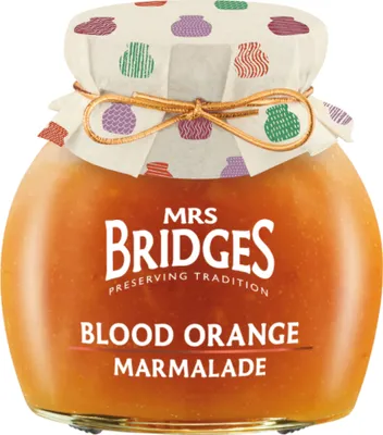Produktbild von Mrs. Bridges Blutorangen Marmelade mit fein geschnittener Schale 340g