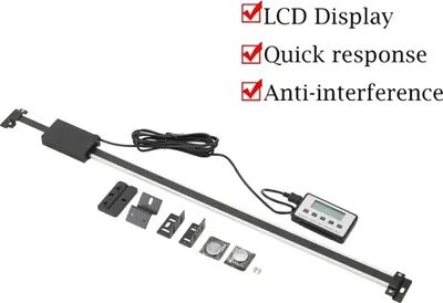 Image de Règle linéaire numérique avec DRO - SXC-WWHWWH-DE001 - Plage de mesure 0-500 mm - Affichage LCD à distance - Pour fraiseuses et tours - Outil de mesure pour machines-outils