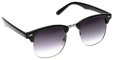 Schwarz-silberne Vintage Sonnenbrille
