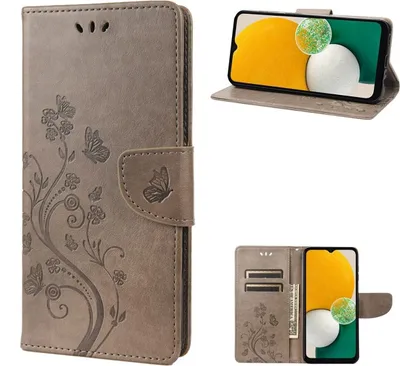Produktbild von König Design Hülle kompatibel mit Kunstleder Handyhülle - Handy Case Grau