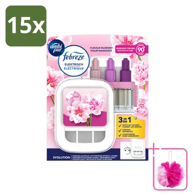 Zdjęcie produktu dla 15 sztuk zestawu startowego Ambi Pur 3volution - zapach kwiatów - 20 ml - zestaw ekonomiczny