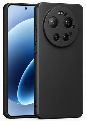 Zdjęcie produktu dla Silikonowe etui do Xiaomi 17 Ultra – matowe czarne etui ochronne na tył telefonu