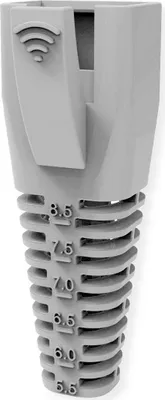 Produktbild von ROLINE Knickschutztülle für RJ-45, 10 Stck, grau