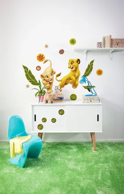 Produktbild von Komar Deco-Sticker "Simba and Nala" 50 x 70 cm, bunt, 14040h