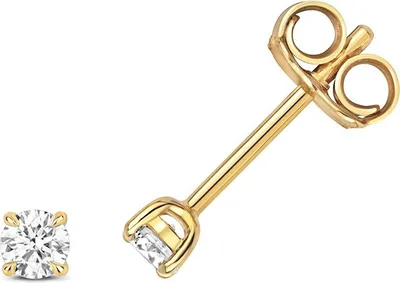 Produktbild von Funkelndes Feuer 18 Karat (750) Gold Damen - Diamant Paar Ohrstecker Brillant-Schliff 0.20 Karat H - SI2; TRS3465518KY