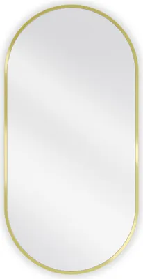 Immagine prodotto di Mexen Loft specchio da bagno ovale 90 x 45 cm, cornice dorata - 9851-090-045-000-50