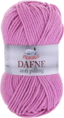 100g Strickgarn Dafne Strick-Wolle Polyacryl Anti Pilling Effekt malve