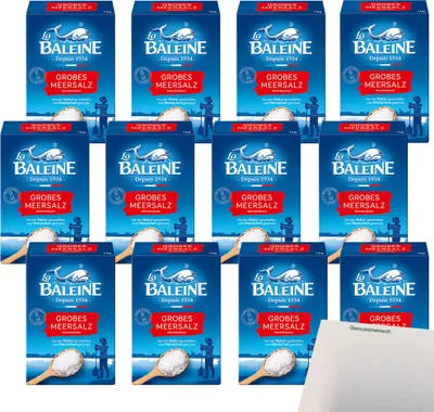 Produktbild von La Baleine Meersalz grob VPE (12x1000g Packung) + usy Block