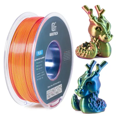 Image de Filament 3D, diamètre 1,75 mm, matériau biodégradable, rouge, jaune, bleu