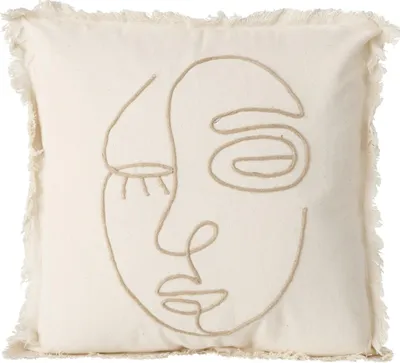 Produktbild von Boltze Pica, Beige, Weiß, Quadratisch, Baumwolle, Dekoratives Kissen