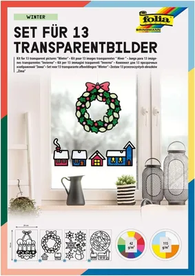 Immagine prodotto di folia 23822 folia set di quadri per finestre "Inverno", 250 x 350 mm